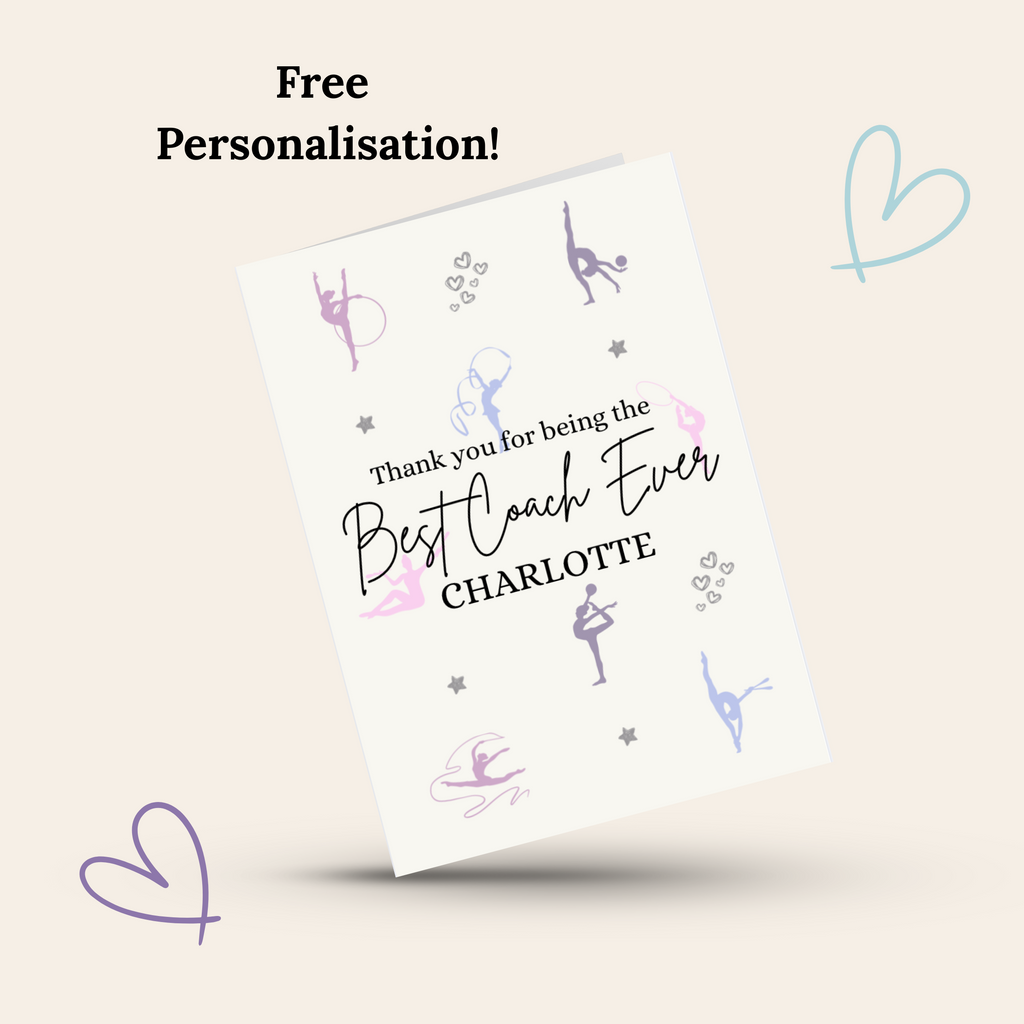 Personalised Rhythmic Gymnastics Thank You Card